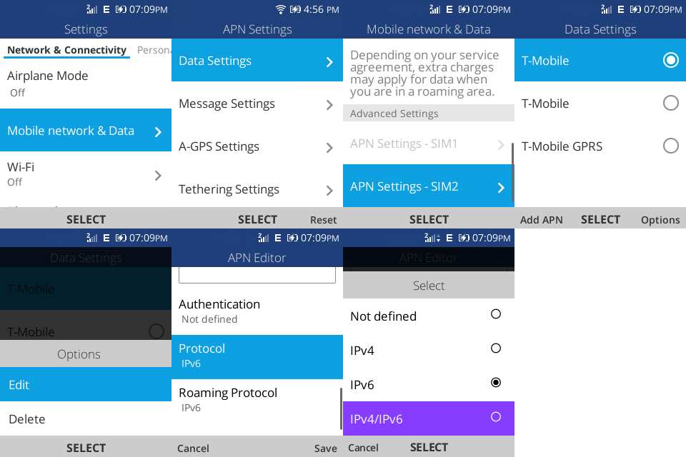 KaiOS Data Settings